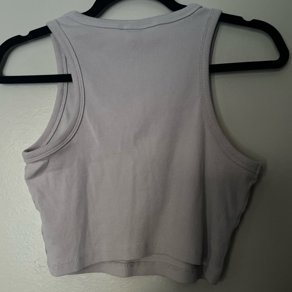 H&M Tan Ribbed Cropped Tank Top - Picture 2 of 3